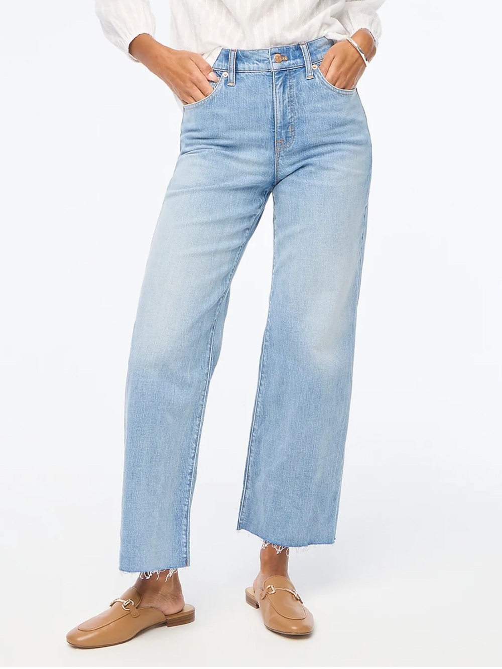 J. Crew Factory wide leg cropped Jeans 27P